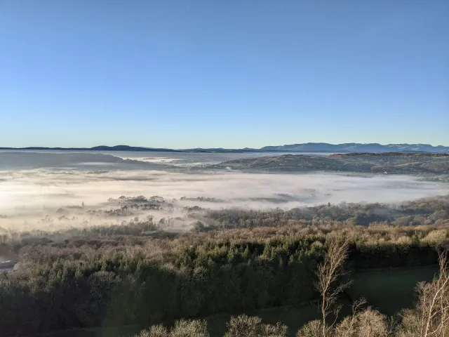 Cloud inversion above the Lyth Valley from Scout Scar near Kendal